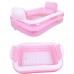 Bathtubs Freestanding Folding Inflatable Thickened Adult tub/Bath Barrel Plastic/Pink (Size : B Inflatable Foot Pump) - B07H7K992P